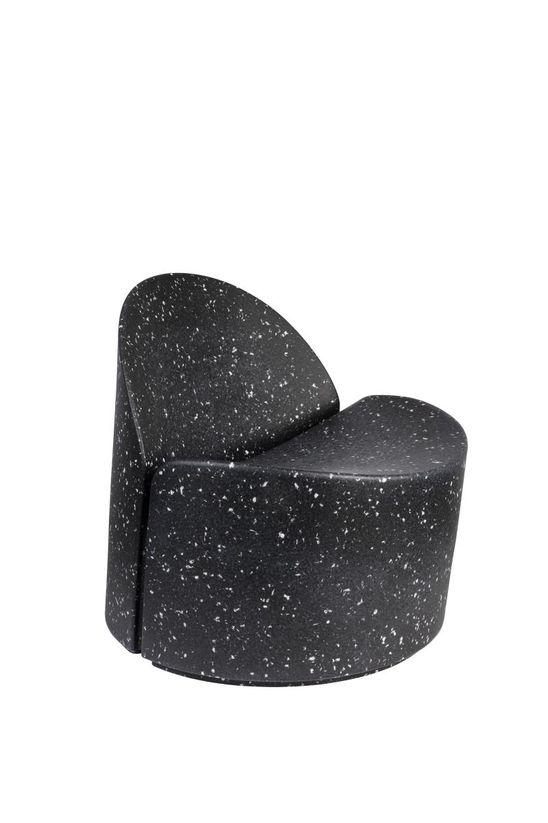 Zuiver Loungestol Bloom Black-galaxy - Genbrugsdesign