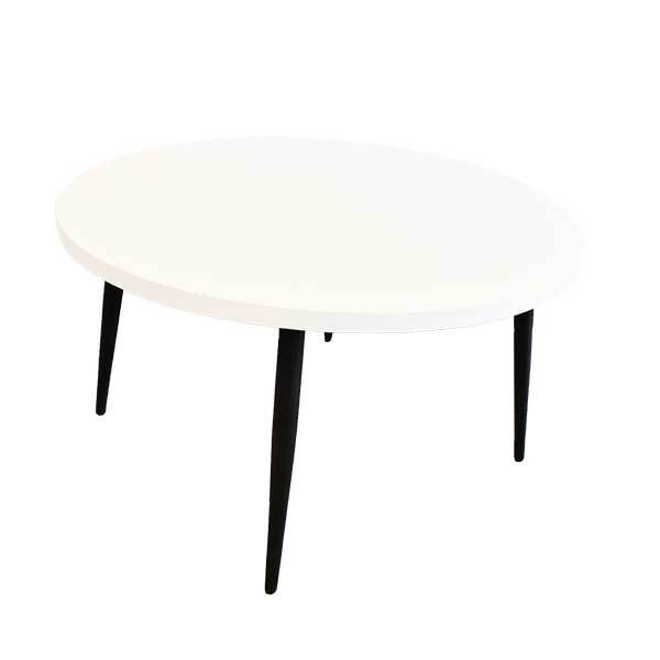Ansager AM578 Rundt Sofabord - Hvid Elegance