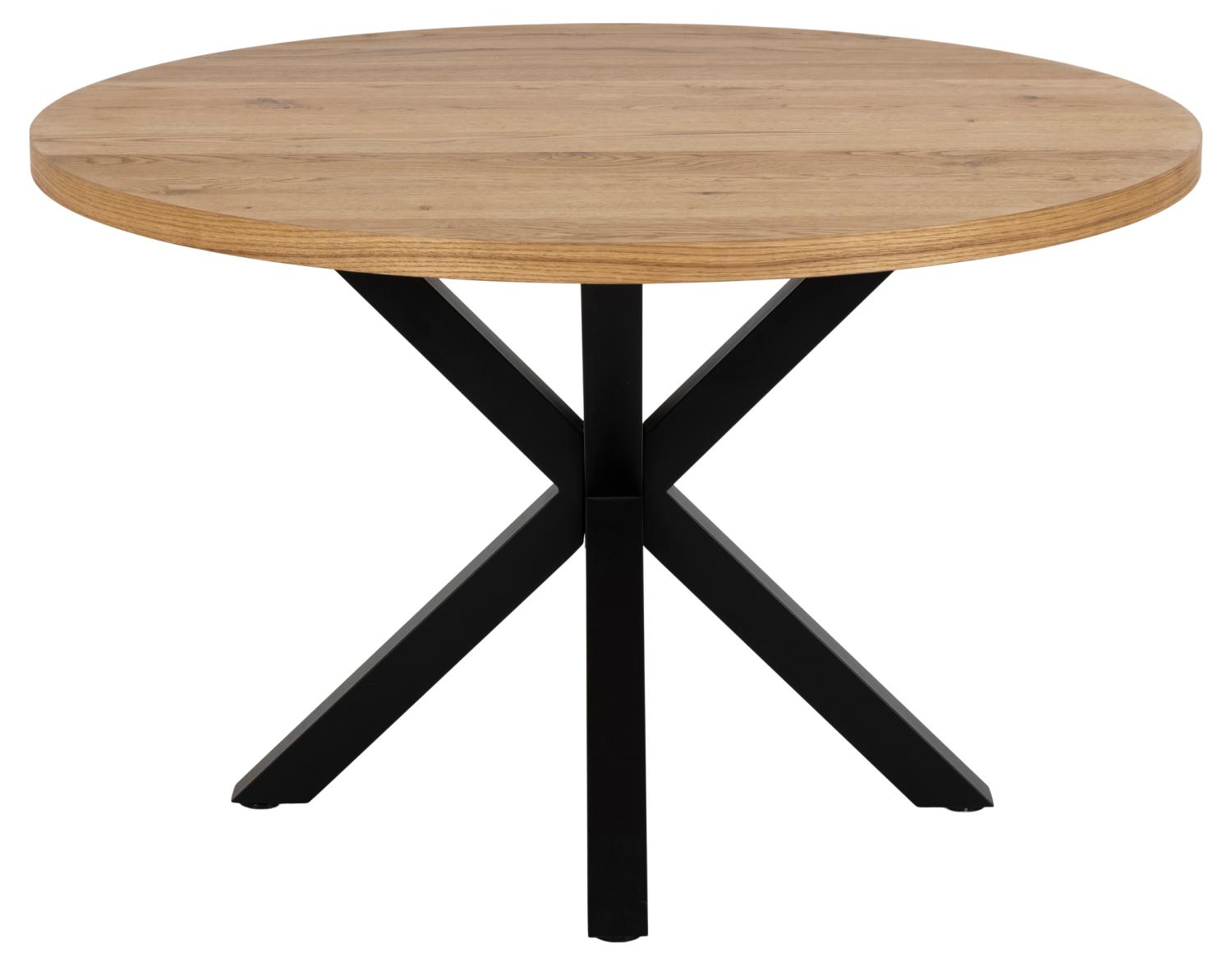 Act Nordic Heaven Rundt Spisebord - Natur Vild Eg & Sort Metal