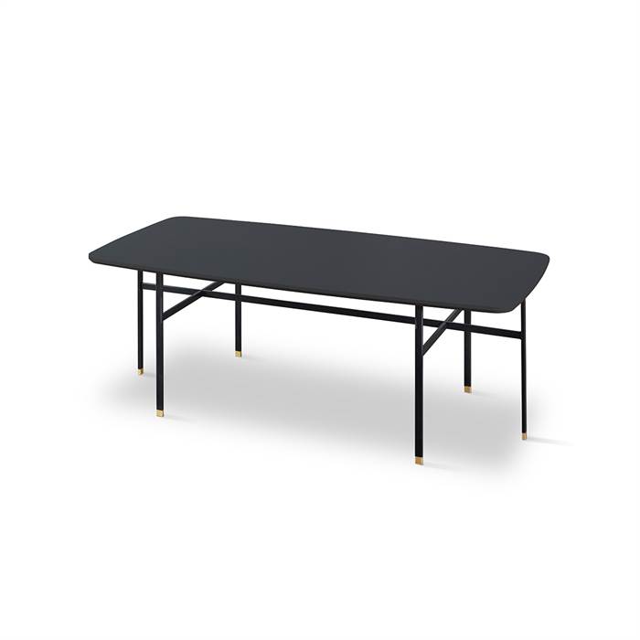 Skovby Sm244   Sm263s Sofabord 130   65   Bordplade: Sort Nano-laminat